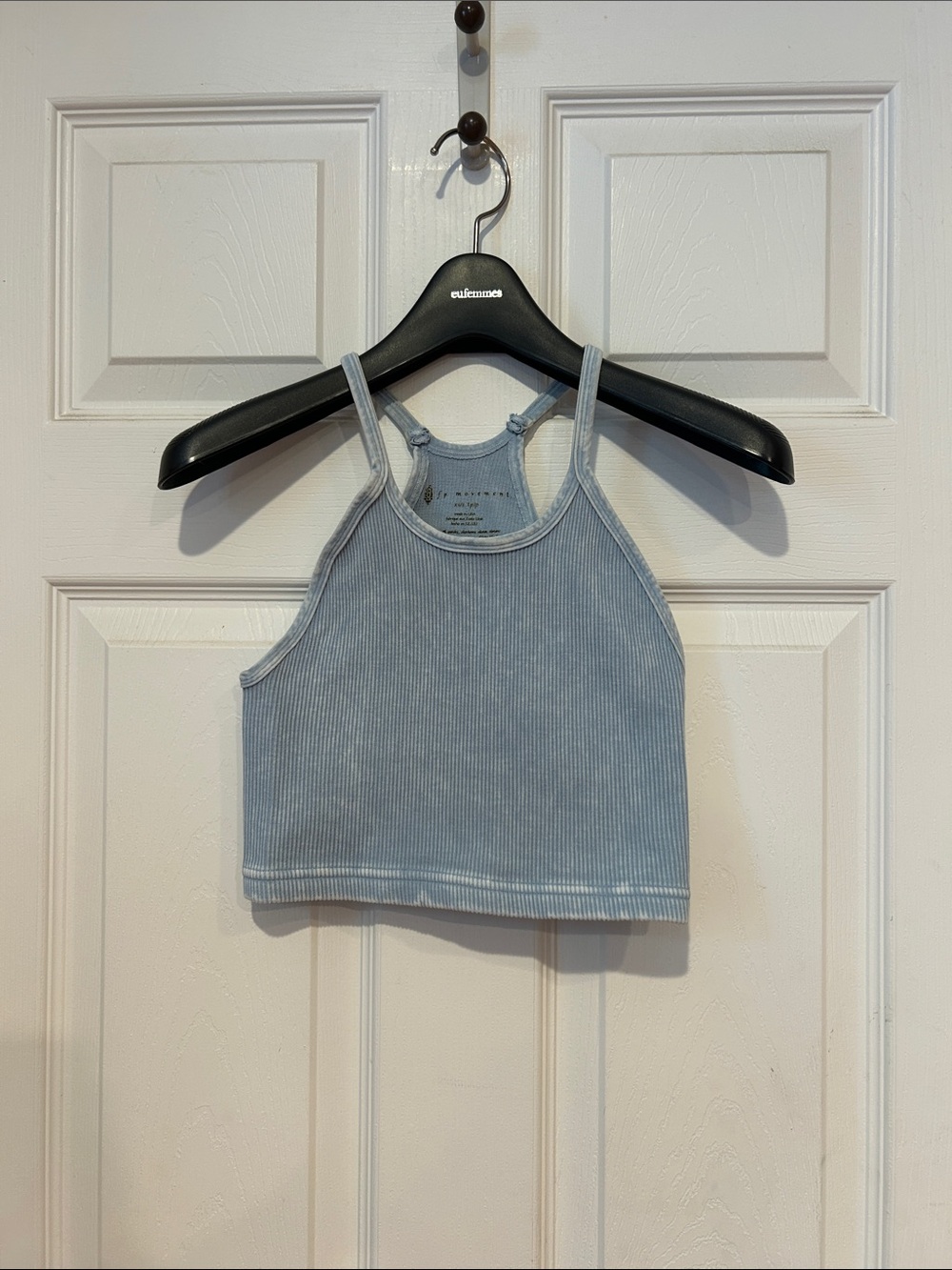 FP Movement by Free People Pale Blue Ribbed Tank